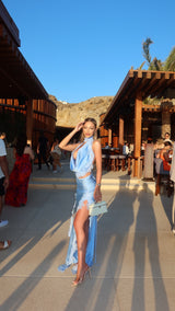 Florentina Blouse Baby Blue with Baby Blue Lace