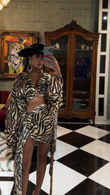 Malia Sarong Wild Tiger Print