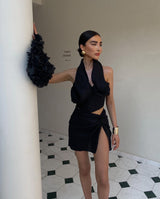 Nina Corset Black Linen