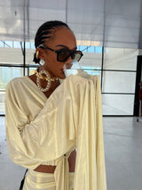 Malia Blouse Acqua Gold