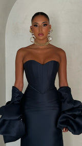 Femme Fatale Corset Navy Blue