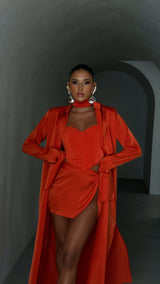 Martini Robe Coral Red