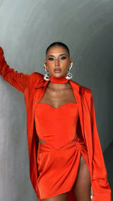 Tulum Mini Skirt Coral