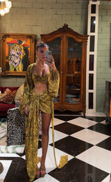 Bella Sweetheart Top Cheetah Print