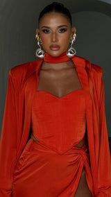 Femme Fatale Corset Coral