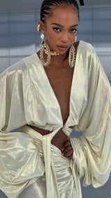 Malia Sarong Acqua Gold