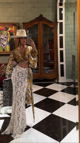 Malia Blouse Gold Python