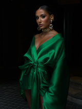 Rio Nina Robe Short Emerald Green