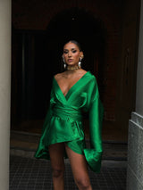 Rio Nina Robe Short Emerald Green