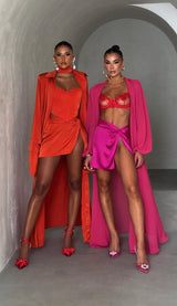 Martini Robe Coral Red