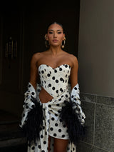 Rio Robe Long Polka Dot Print
