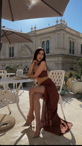 Tulum Skirt Long Brown