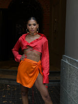 Tulum Mini Skirt Orange