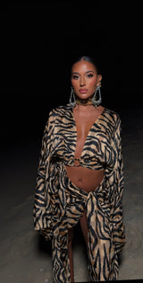 Malia Sarong Wild Tiger Print