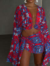 Malia Blouse Baroque Print