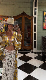 Malia Blouse Gold Python