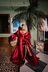 Ellie Strapless Dress Ruby Red