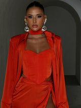 Martini Robe Coral Red