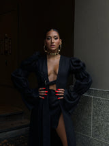 Tulum Mini Skirt Black Linen