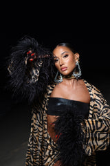 Rio Robe Long Tiger Print