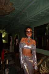 Florentina Skirt Liquid Silver