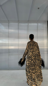 Rio Robe Long Tiger Print