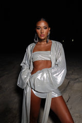 Malia Blouse Acqua Silver