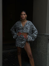 Tulum Mini Skirt Zebra