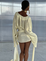 Malia Blouse Acqua Gold