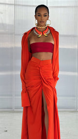 Martini Robe Coral Red