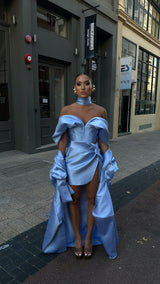 Andres Long Jacket Baby Blue