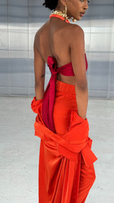 La Luna Mermaid Skirt Coral Red