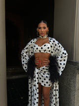 Rio Robe Long Polka Dot Print