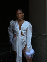 Tulum Mini Skirt Dove White