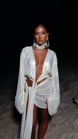 Malia Blouse Acqua Gold