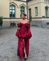 Andres Long Jacket Royal Red