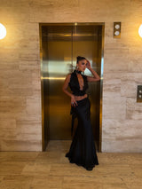 Rio Skirt Long Black with Black Lace