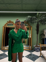 Andres Strapless Dress Emerald Green