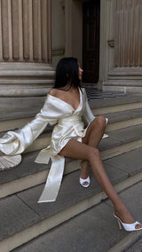 Rio Nina Robe Short Ivory