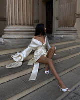 Rio Nina Robe Short Ivory