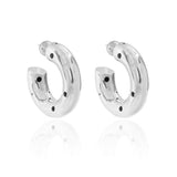 Paula Mendoza Big Hoops Silver Earrings