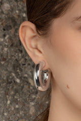 Paula Mendoza Big Hoops Silver Earrings