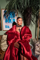 Ellie Strapless Dress Ruby Red