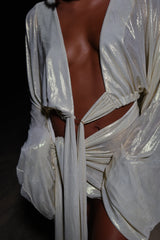 Malia Blouse Acqua Gold