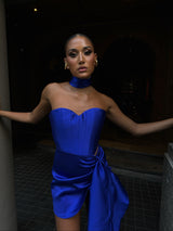 Femme Fatale Corset Cobalt Blue