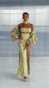 Nammos Skirt in Gold Tiger