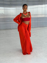 Martini Robe Coral Red