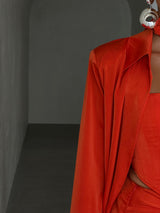 Martini Robe Coral Red