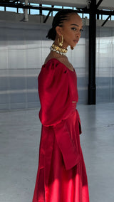 La Sola Skirt Royal Red