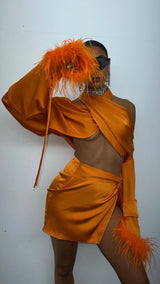 Tulum Mini Skirt Burnt orange